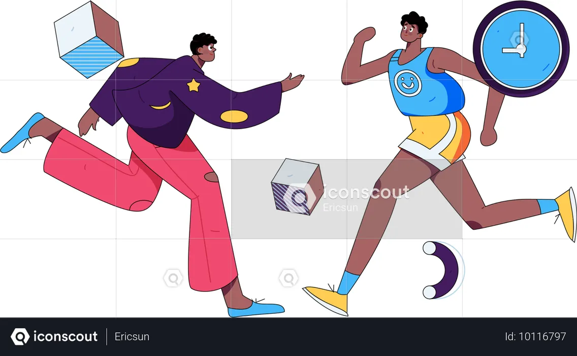 People running  Illustration