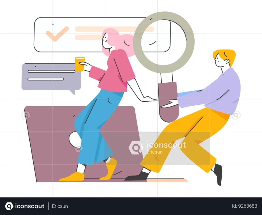 People searching for job  Illustration