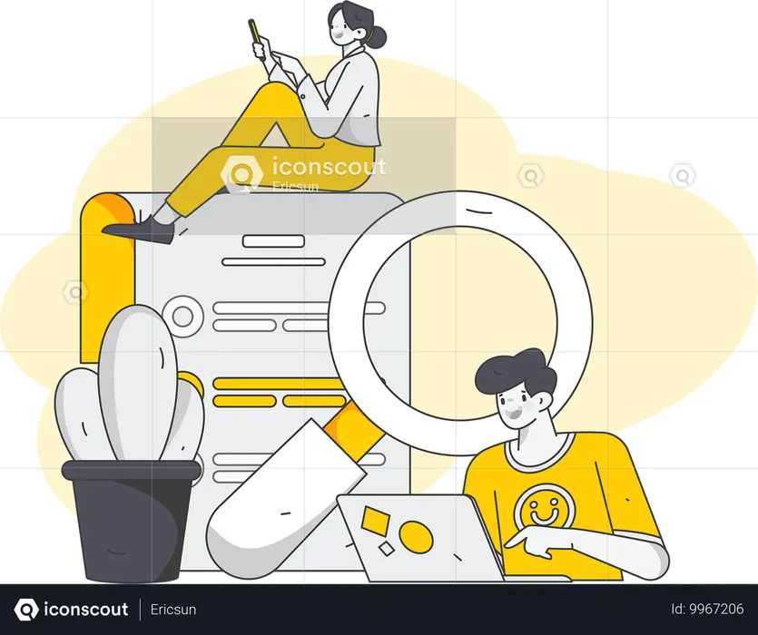 People searching for job  Illustration