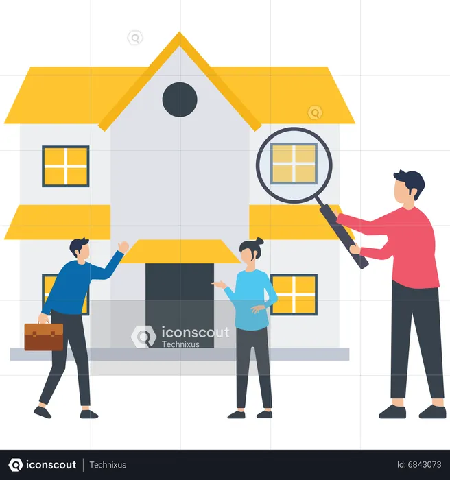 People searching House  Illustration