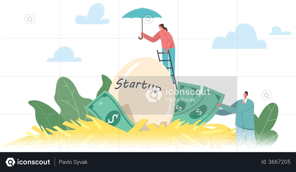 People Start Up Project  Illustration