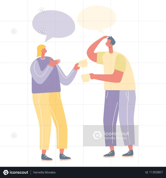 People Talking to each other  Illustration