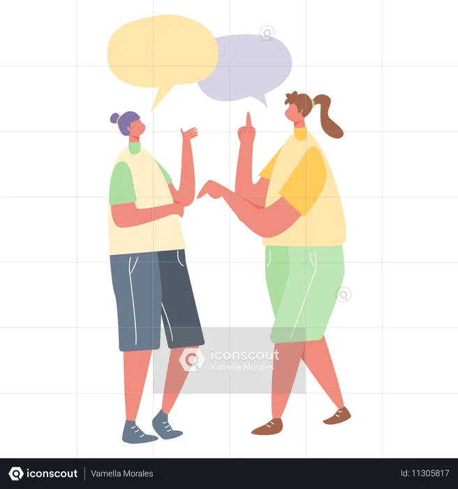 People Talking to each other  Illustration