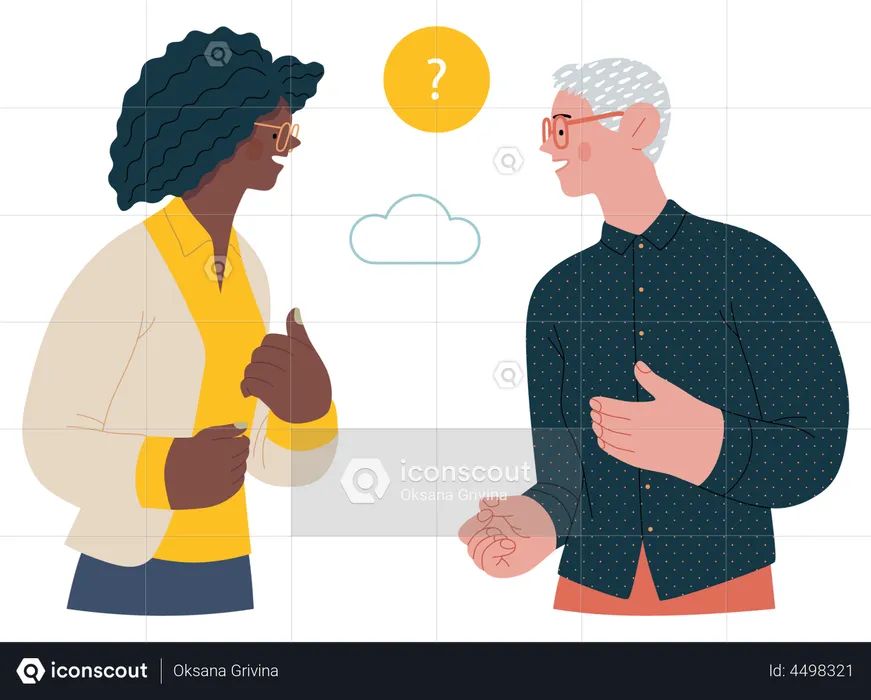 People talking with each other  Illustration