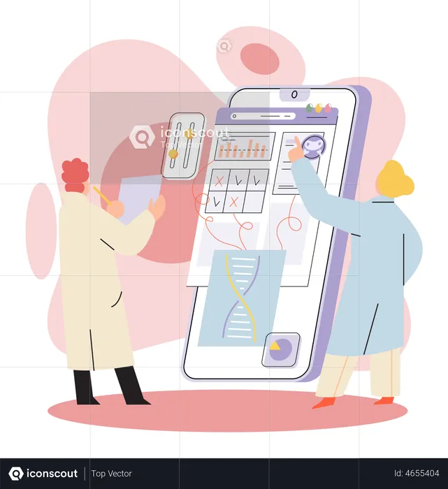 People using online medical healthcare app  Illustration