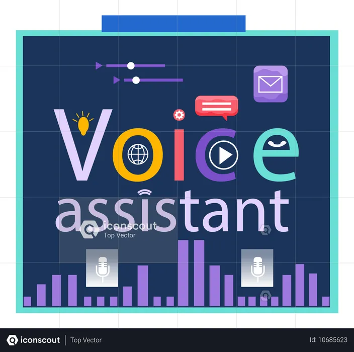 People work as voice assistant  Illustration