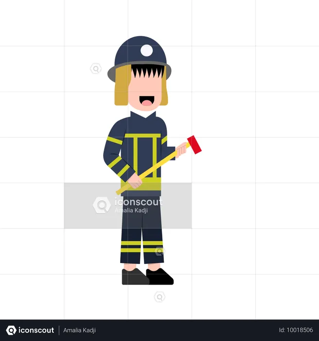 Pequeño bombero  Ilustración