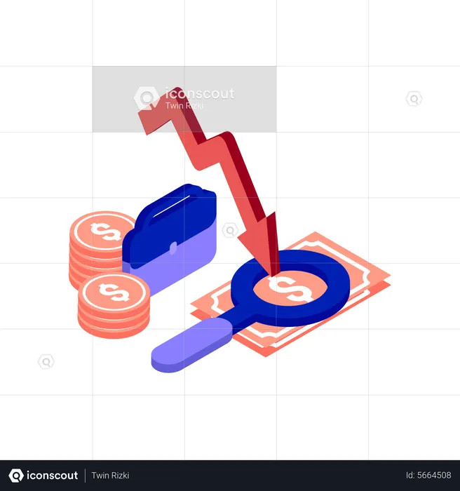 Perda de negócios  Ilustração