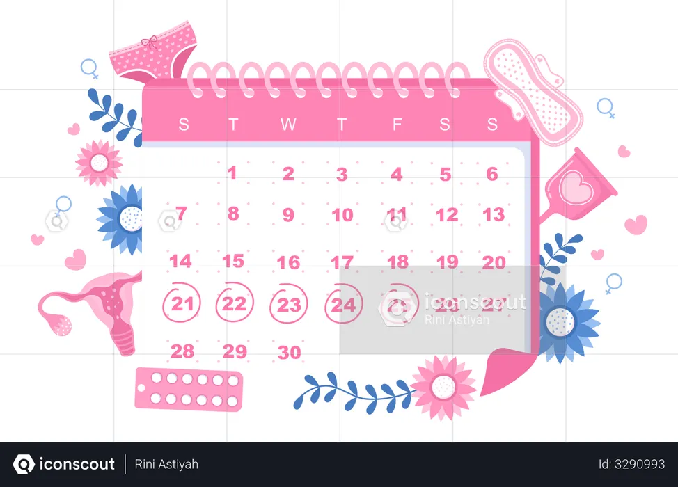 Period Calendar  Illustration