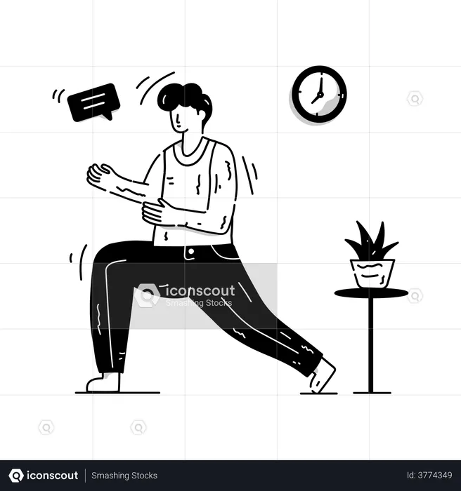 Person doing aerobics  Illustration
