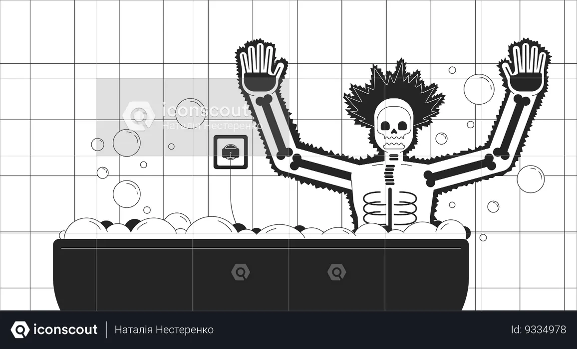 Person Getting Electrocuted In Bathroom Cartoon Flat Illustration ...