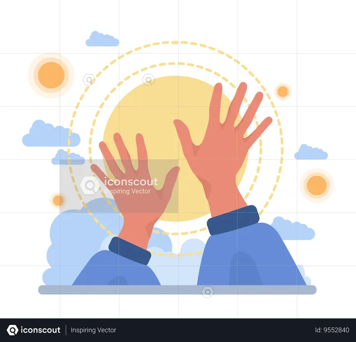 Person giving signal source  Illustration