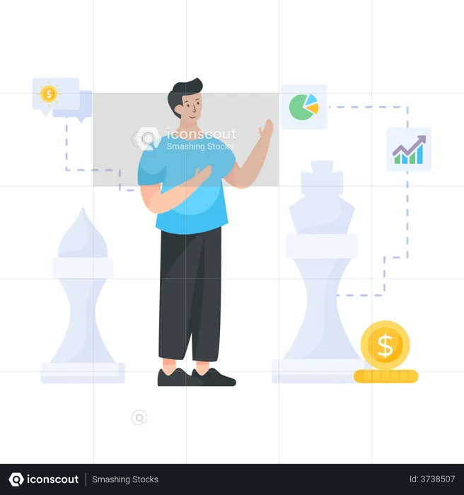 Person using Investment Strategy  Illustration