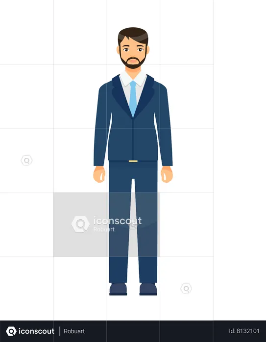 Personagem de empresário  Ilustração