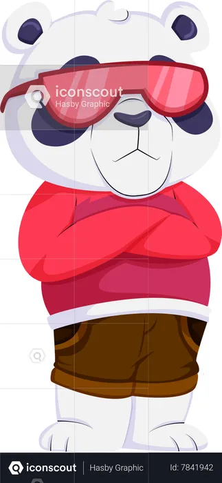 Personagem panda  Ilustração