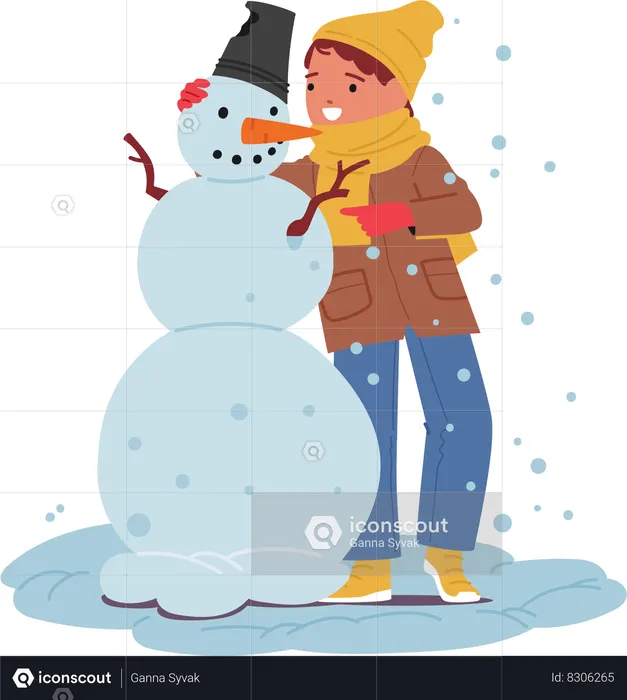 Personaje de niño pequeño  Ilustración