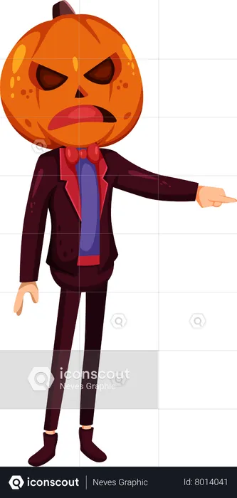 Personaje fantasma de halloween  Ilustración