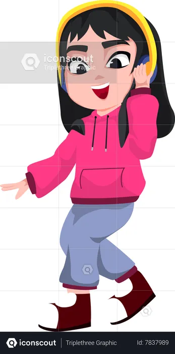 Personaje de niña  Ilustración