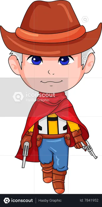 Personaje vaquero  Ilustración