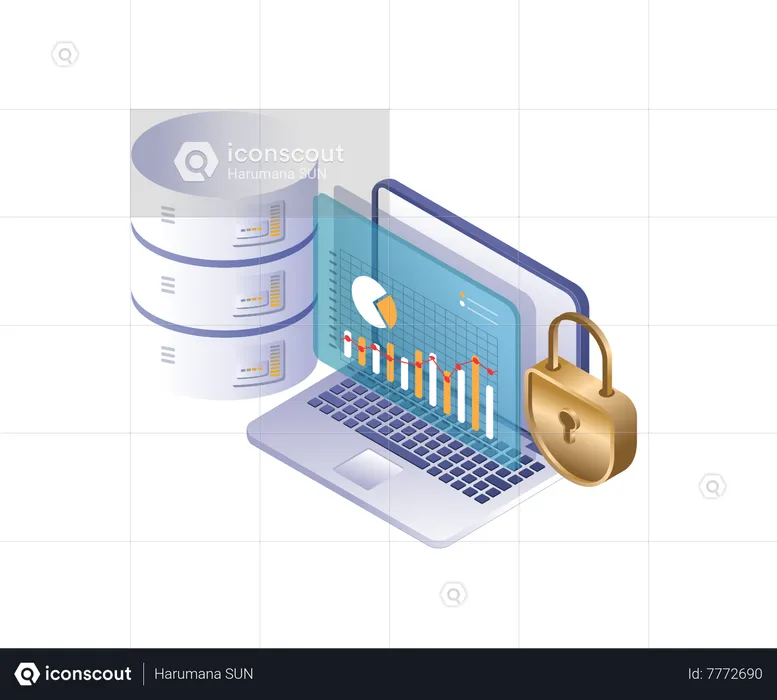 Personal computer database analysis  Illustration