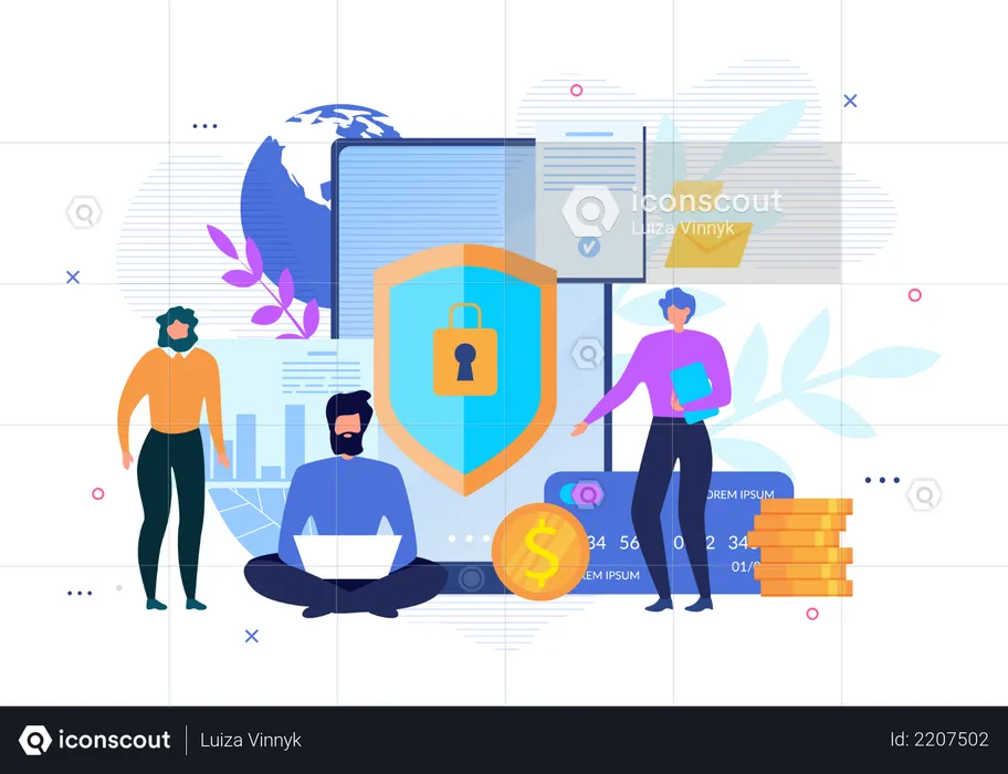 Personal Data Internet Security  Illustration