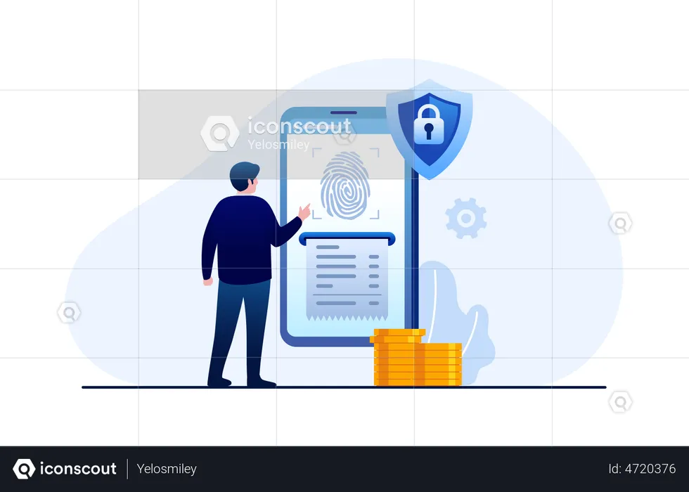 Personal data security  Illustration