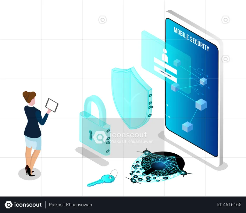 Personal data security  Illustration