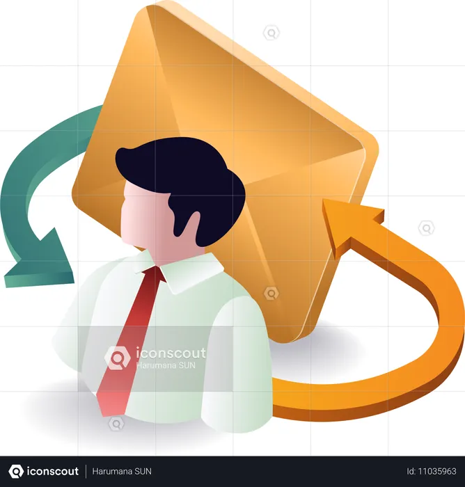 Personal email technology transactions  Illustration