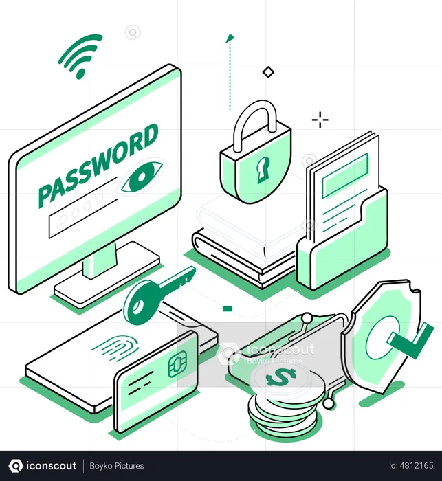 Sicherheit personenbezogener Daten  Illustration