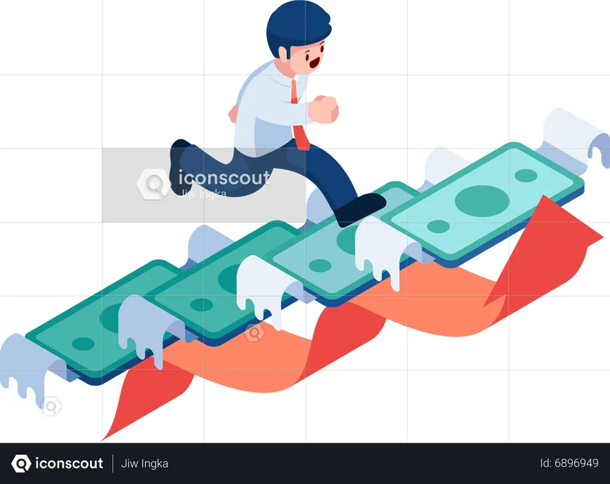 Persönliche Investitionen und Geldsparen  Illustration