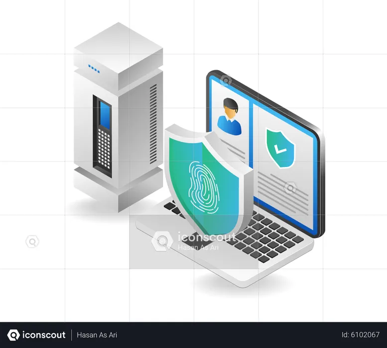 Persönliche Serversicherheit  Illustration