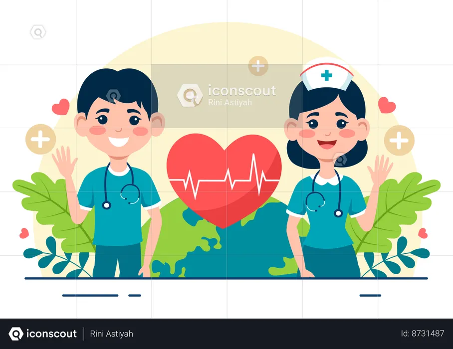 Personnel hospitalier  Illustration