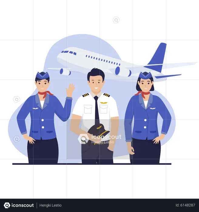 Personnel de bord  Illustration