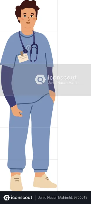 Personnel médical masculin  Illustration