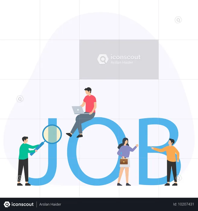 Les personnes à la recherche d'opportunités d'emploi  Illustration