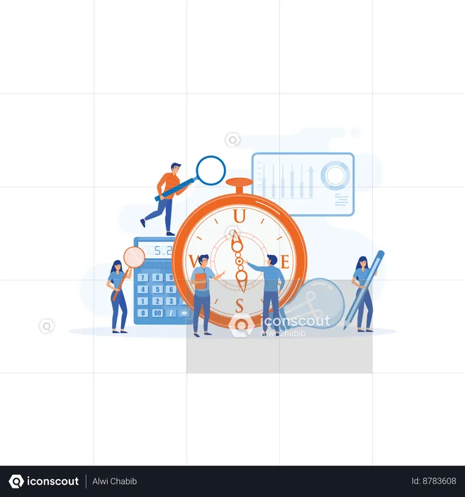 Personnes travaillant sur l’analyse budgétaire  Illustration