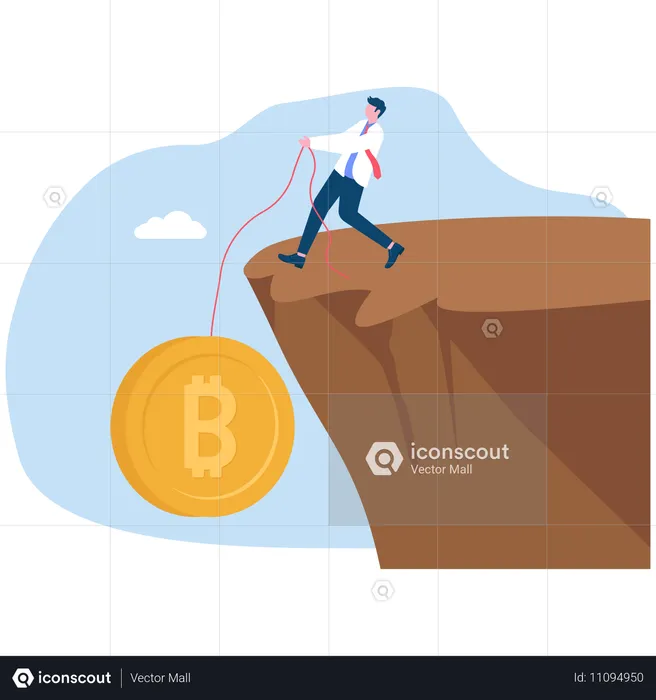 Perte de bitcoins  Illustration