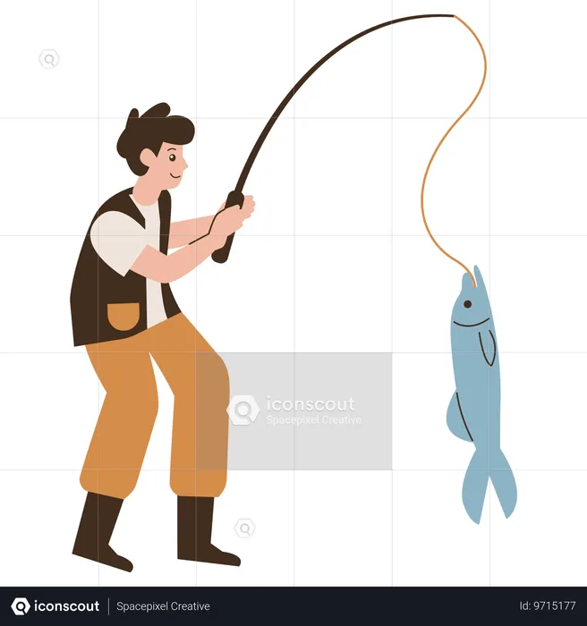 Pescador  Ilustração