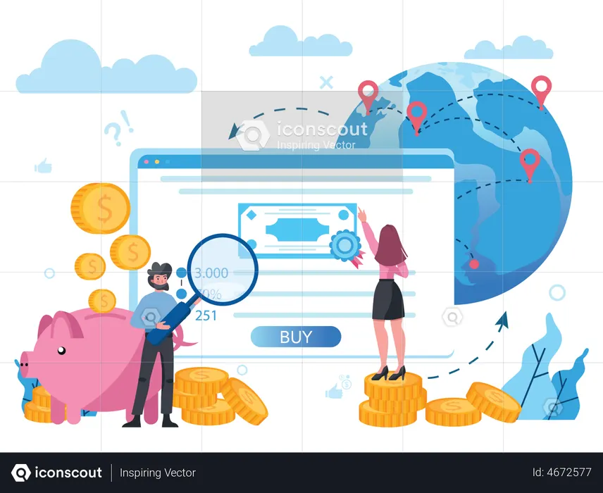 Pesquisa de marketing internacional  Ilustração