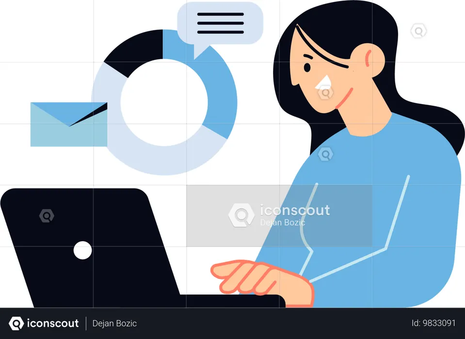 Pesquisa de mercado empresarial  Ilustração