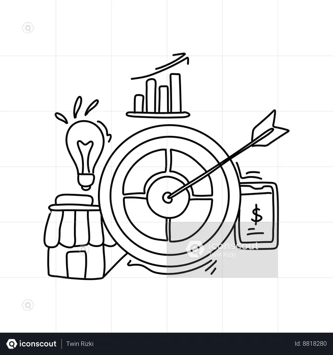 Pesquisa de nicho de mercado  Ilustração