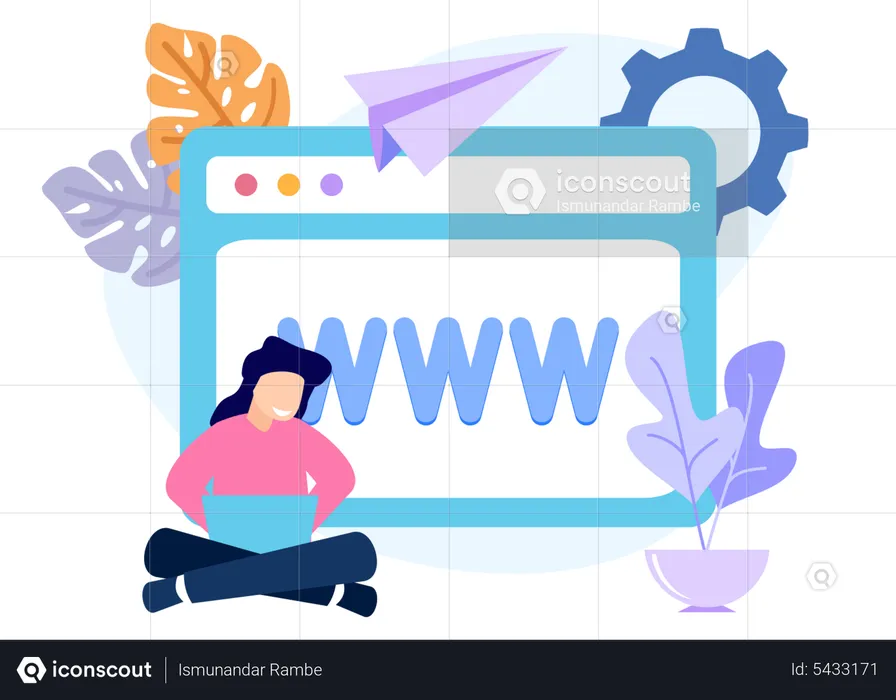 Pesquisa na internet  Illustration