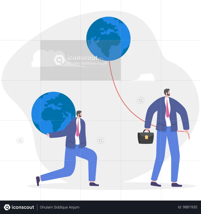 Pessoas diferentes têm direções diferentes  Ilustração