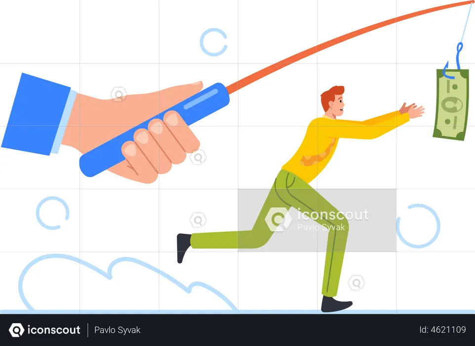 Pessoas gananciosas  Ilustração