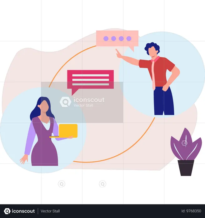As pessoas socializam seus pensamentos  Ilustração