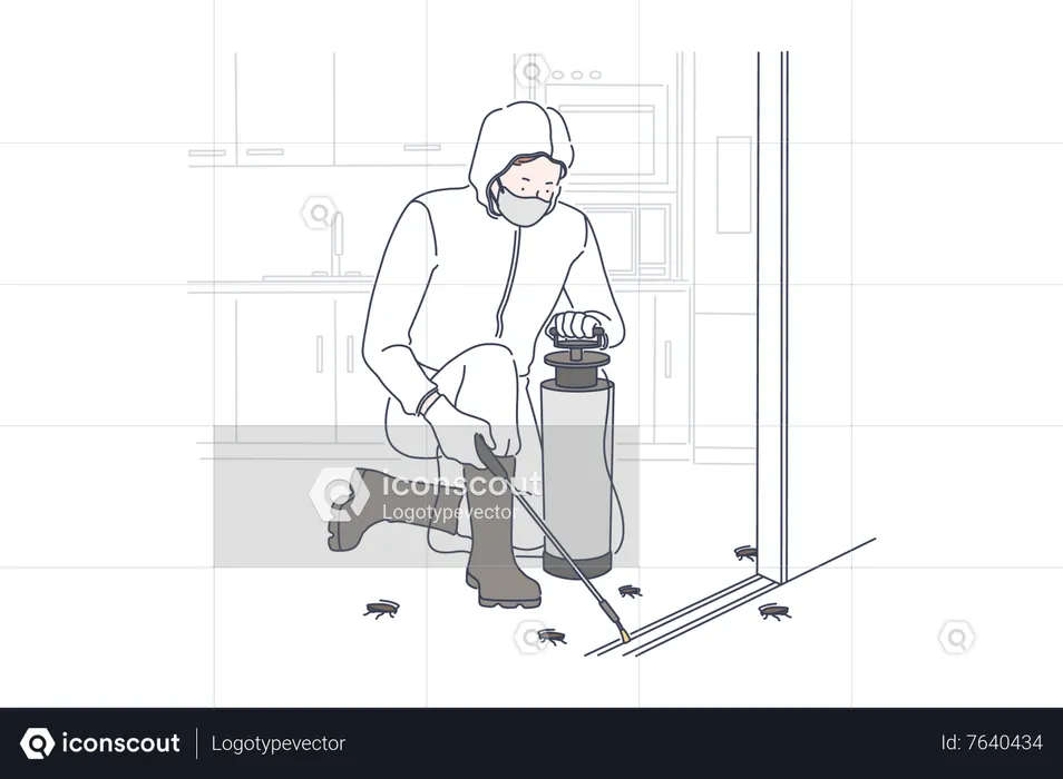 Pest control service  Illustration