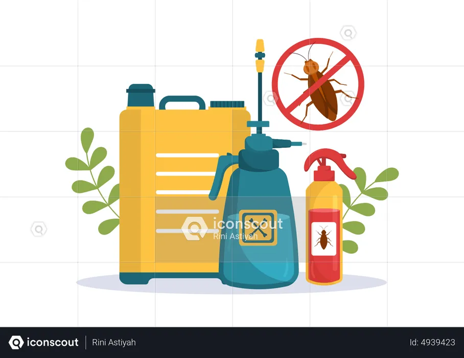 Pesticide For Cockroach  Illustration