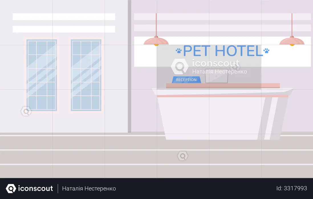 Pet hotel  Illustration