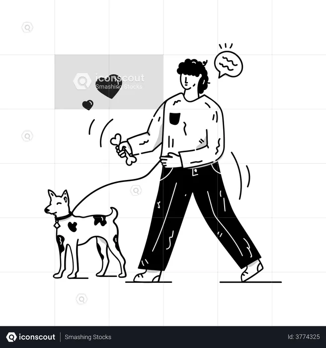 Pet Walk  Illustration