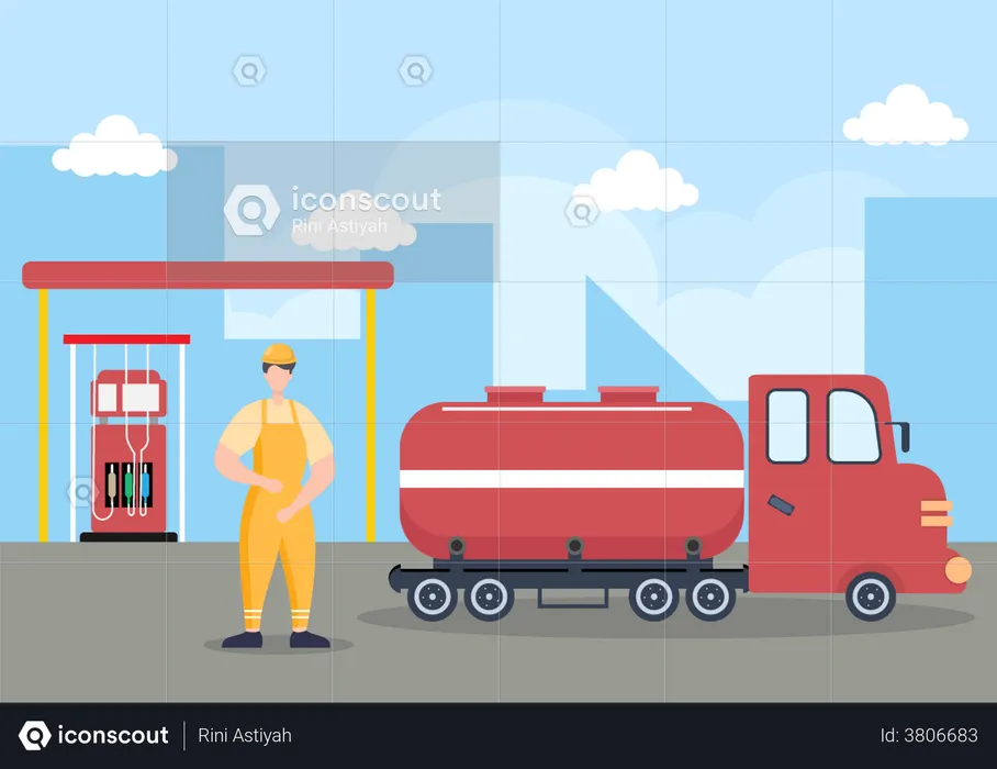 Petrol pump  Illustration